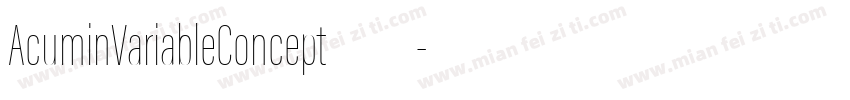 AcuminVariableConcept 下载字体转换